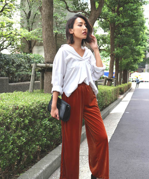 FREE'S MART（フリーズマート）の「◆パイピングラインベロアパンツ（その他パンツ・レディース・ネイビー/ブラウン/ピンク・FREE）」の13枚目の写真