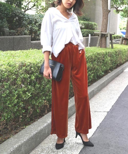 FREE'S MART（フリーズマート）の「◆パイピングラインベロアパンツ（その他パンツ・レディース・ネイビー/ブラウン/ピンク・FREE）」の14枚目の写真