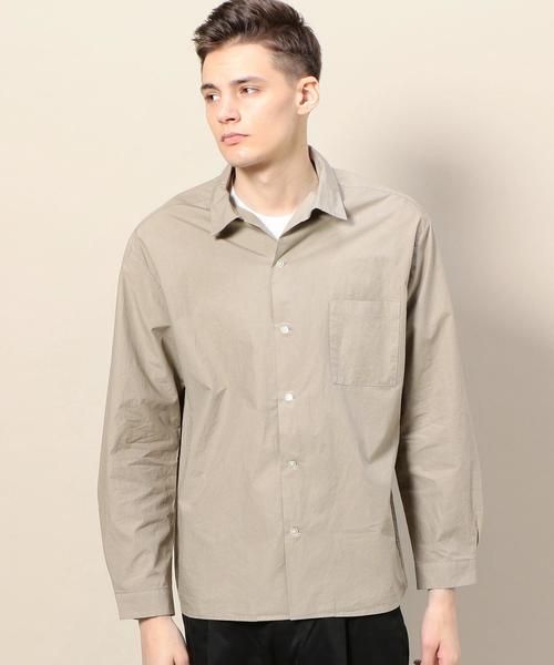 BEAUTY&YOUTH UNITED ARROWS（ビューティーアンドユースユナイテッドアローズ）の「BY ガーメントダイ オープンカラー シャツ ◆（シャツ/ブラウス・メンズ・ホワイト/モカ/ネイビー・X-LARGE/SMALL/MEDIUM/LARGE）」の2枚目の写真