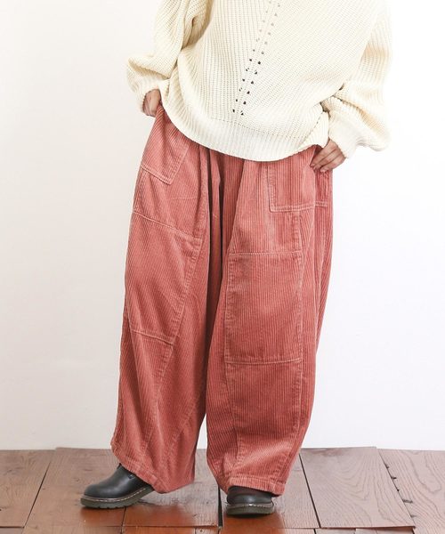 CUBE SUGAR（キューブシュガー）の「6Wコーディロイファティーグパンツ（その他パンツ・レディース・グレー/ピンク/ブルー/キャメル/チャコールグレー・M）」の5枚目の写真