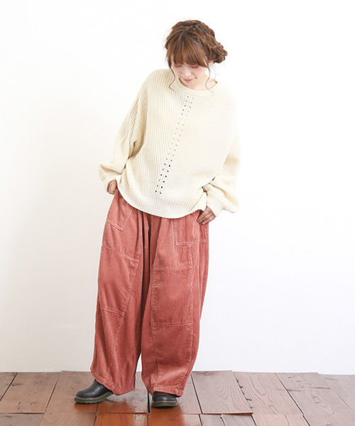 CUBE SUGAR（キューブシュガー）の「6Wコーディロイファティーグパンツ（その他パンツ・レディース・グレー/ピンク/ブルー/キャメル/チャコールグレー・M）」の16枚目の写真