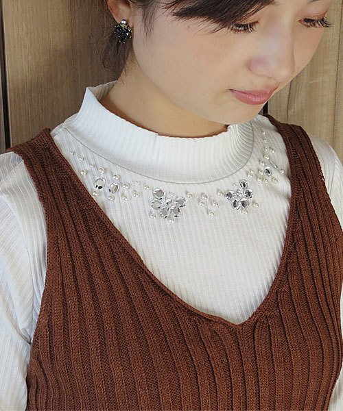 GeeRA（ジーラ）の「リブニットビスチェ＆スカート３点セット（スカート・レディース・ブラック/ブラウン/グレー・S/LL/L/M）」の13枚目の写真