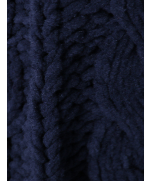 REAL CUBE(リアルキューブ)の「M.M.O. ケーブル柄ローゲージタートルネックニット(ニット/セーター・レディース・グレー/ブラウン/ネイビー/オフホワイト・M)」の11枚目の写真