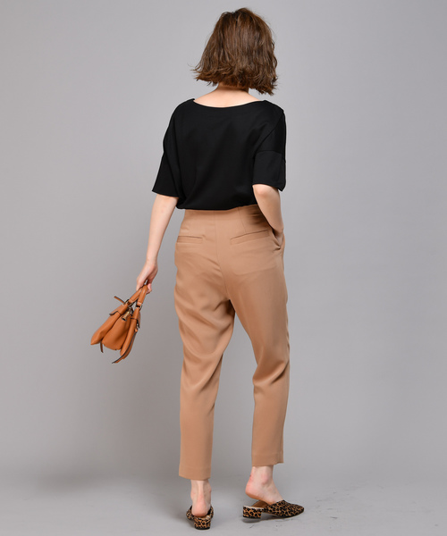 RIVE DROITE（リヴドロワ）の「【洗える】テンセルワイドカットソー（Tシャツ/カットソー・レディース・ブラック/ベージュ/オレンジ・FREE）」の13枚目の写真