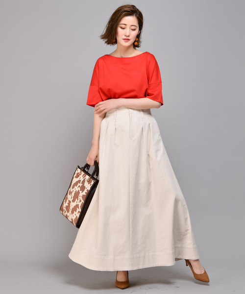 RIVE DROITE（リヴドロワ）の「【洗える】テンセルワイドカットソー（Tシャツ/カットソー・レディース・ブラック/ベージュ/オレンジ・FREE）」の15枚目の写真