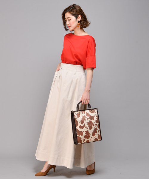 RIVE DROITE（リヴドロワ）の「【洗える】テンセルワイドカットソー（Tシャツ/カットソー・レディース・ブラック/ベージュ/オレンジ・FREE）」の16枚目の写真