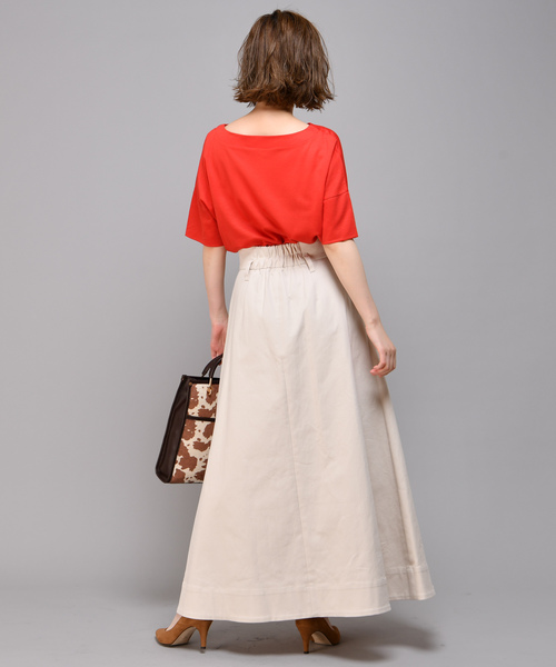 RIVE DROITE（リヴドロワ）の「【洗える】テンセルワイドカットソー（Tシャツ/カットソー・レディース・ブラック/ベージュ/オレンジ・FREE）」の17枚目の写真