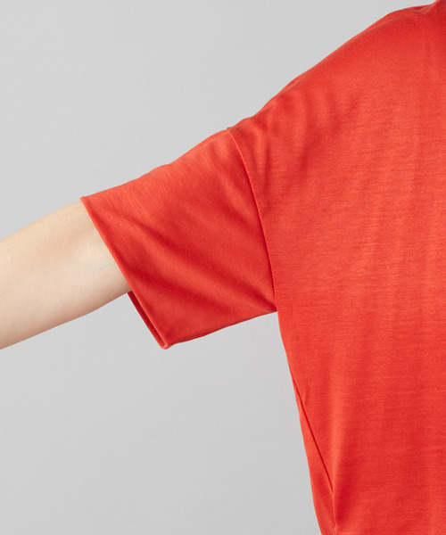 RIVE DROITE（リヴドロワ）の「【洗える】テンセルワイドカットソー（Tシャツ/カットソー・レディース・ブラック/ベージュ/オレンジ・FREE）」の21枚目の写真