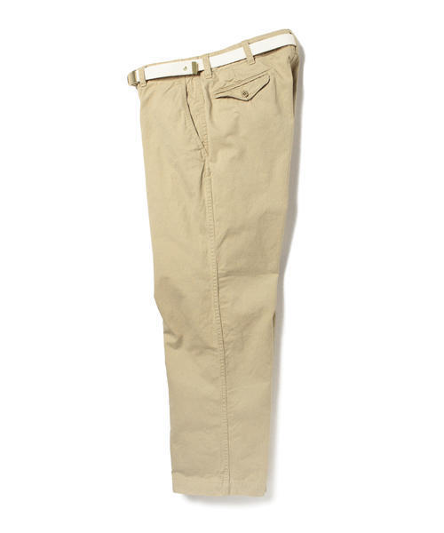 マスターアンドコー  Master&Co ワイドチノパン ベージュ【美品】 MASTER&CO(マスターアンドコー) CHINO PANT WITH PAINT(ベージュ