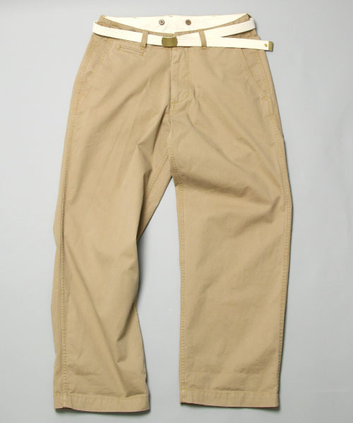 MASTER&Co（マスターアンドコー）の「MASTER&Co. / ワイドチノパンツ MC076（チノパンツ・メンズ・ブラック/ベージュ/ネイビー/ホワイト/カーキ・SMALL/MEDIUM/X-SMALL）」の6枚目の写真