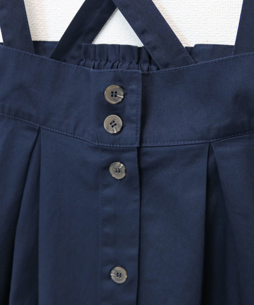 andme（アンドミー）の「綿ツイルマキシ丈フレアスカート ジャンパースカート（スカート・レディース・ベージュ/ネイビー/カーキ・M/L）」の8枚目の写真