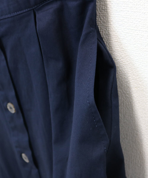 andme（アンドミー）の「綿ツイルマキシ丈フレアスカート ジャンパースカート（スカート・レディース・ベージュ/ネイビー/カーキ・M/L）」の11枚目の写真