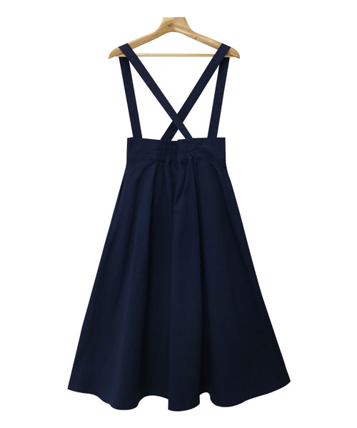 andme（アンドミー）の「綿ツイルマキシ丈フレアスカート ジャンパースカート（スカート・レディース・ベージュ/ネイビー/カーキ・M/L）」の13枚目の写真