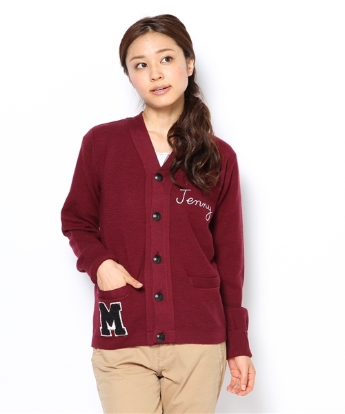 BEAMS BOY（ビームスボーイ）の「□BEAMS BOY / 12ゲージ ハーフミラノスクールVカーディガン（カーディガン/ボレロ・レディース・ブラック/ワイン・ONE SIZE）」の14枚目の写真