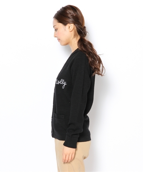 BEAMS BOY（ビームスボーイ）の「□BEAMS BOY / 12ゲージ ハーフミラノスクールVカーディガン（カーディガン/ボレロ・レディース・ブラック/ワイン・ONE SIZE）」の4枚目の写真