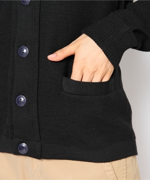 BEAMS BOY（ビームスボーイ）の「□BEAMS BOY / 12ゲージ ハーフミラノスクールVカーディガン（カーディガン/ボレロ・レディース・ブラック/ワイン・ONE SIZE）」の9枚目の写真