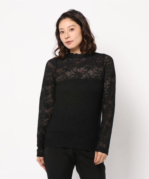LOWRYS FARM(ローリーズファーム)の「キモウレースプルオーバー 814077(Tシャツ/カットソー・レディース・ブラック/エンジ/オフホワイト・MEDIUM/LARGE)」の15枚目の写真