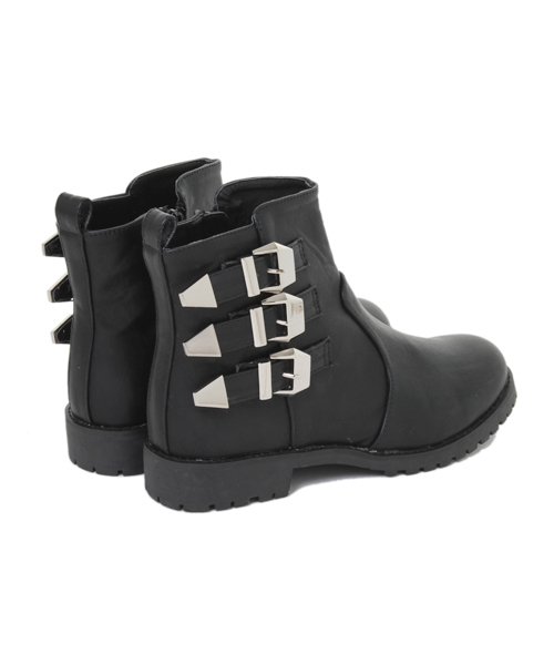 WEGO（ウィゴー）の「WEGO/ベルトブーツ（ブーツ・レディース・ブラック・23.5/24.5）」の3枚目の写真