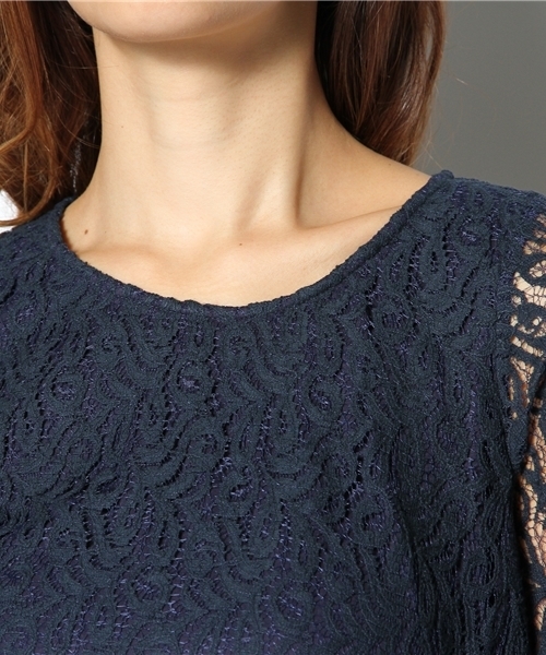 mystic(ミスティック)の「レースフレアOP(ワンピース・レディース・ネイビー/オフホワイト/ベージュ/ブラック・フリ-)」の9枚目の写真