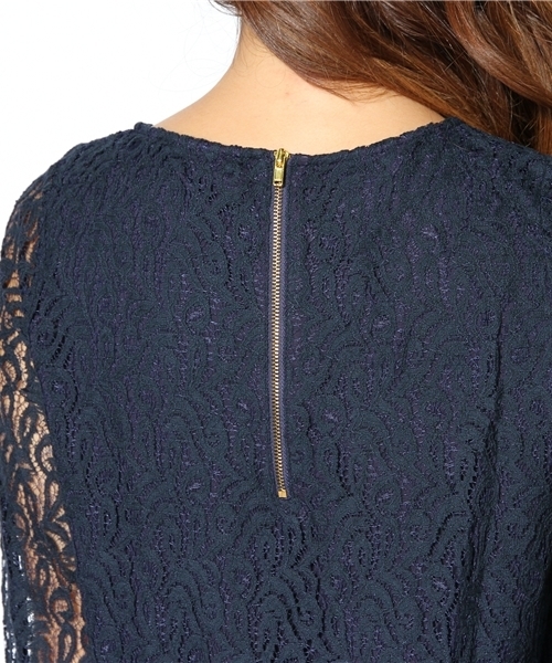 mystic(ミスティック)の「レースフレアOP(ワンピース・レディース・ネイビー/オフホワイト/ベージュ/ブラック・フリ-)」の12枚目の写真