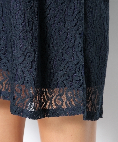 mystic(ミスティック)の「レースフレアOP(ワンピース・レディース・ネイビー/オフホワイト/ベージュ/ブラック・フリ-)」の13枚目の写真