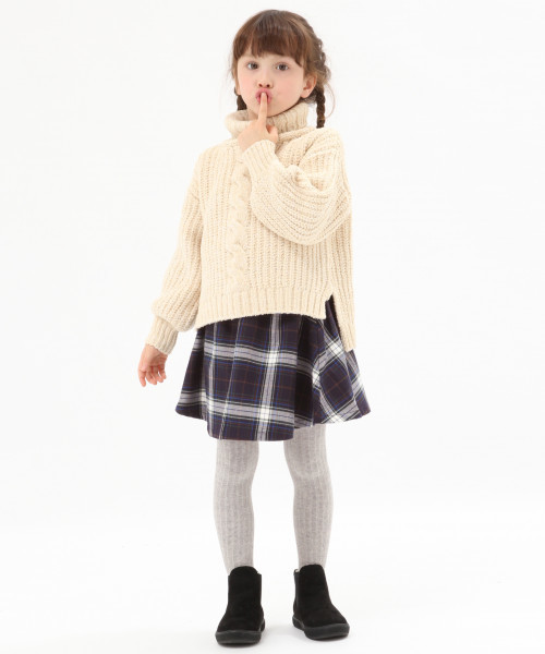 GLOBAL WORK(グローバルワーク)の「【キッズ】ユルタートルモールニットプルオーバー/804770(ニット/セーター・キッズ・グレー/ホワイト系その他2・SMALL/MEDIUM/LARGE/X-LARGE/XX-LARGE)」の3枚目の写真