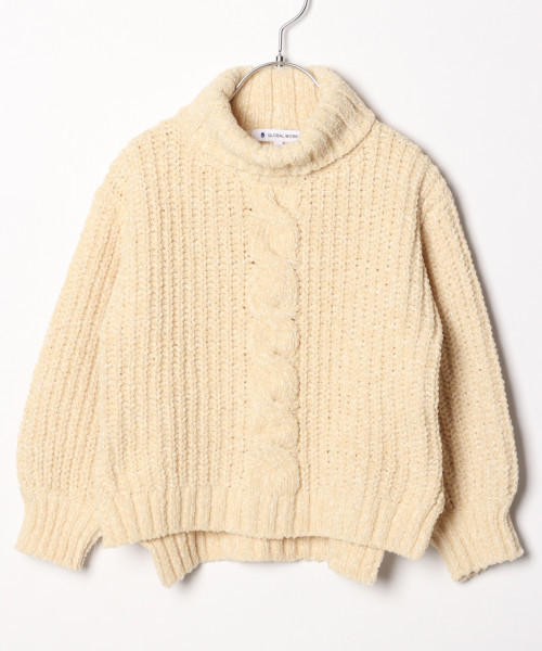 GLOBAL WORK(グローバルワーク)の「【キッズ】ユルタートルモールニットプルオーバー/804770(ニット/セーター・キッズ・グレー/ホワイト系その他2・SMALL/MEDIUM/LARGE/X-LARGE/XX-LARGE)」の7枚目の写真