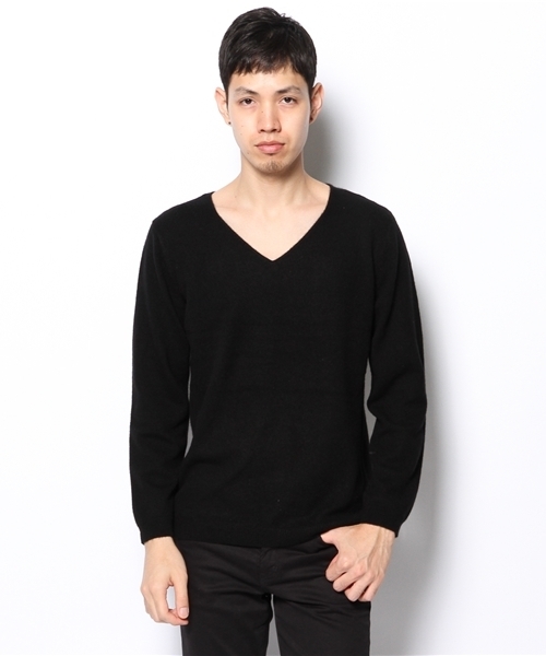 SHIPS JET BLUE（シップスジェットブルー）の「JB: カシミヤ Vネックニット（ニット/セーター・メンズ・ブラック/チャコールグレー/グリーン/オレンジ・LARGE/SMALL/MEDIUM）」の11枚目の写真