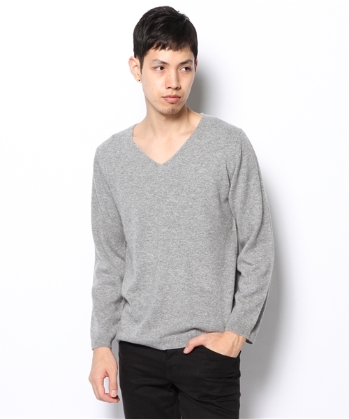 SHIPS JET BLUE（シップスジェットブルー）の「JB: カシミヤ Vネックニット（ニット/セーター・メンズ・ブラック/チャコールグレー/グリーン/オレンジ・LARGE/SMALL/MEDIUM）」の12枚目の写真