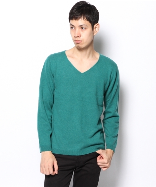 SHIPS JET BLUE（シップスジェットブルー）の「JB: カシミヤ Vネックニット（ニット/セーター・メンズ・ブラック/チャコールグレー/グリーン/オレンジ・LARGE/SMALL/MEDIUM）」の13枚目の写真