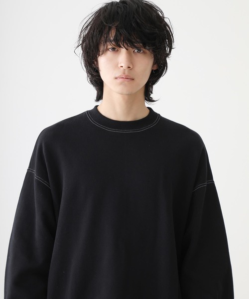 STUDIOUS（ステュディオス）の「【STUDIOUS】ボリュームスリーブステッチクルースウェット（スウェット・メンズ・ホワイト/ブラック・1/2/3）」の20枚目の写真