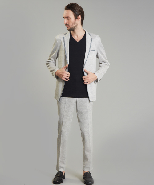 5351 POUR LES HOMMES（ゴーサンゴーイチプールオム）の「【セットアップ対応】サマーブレードノータックスリムテーパードパンツ（その他パンツ・メンズ・ライトグレー/ブラック・44/46/48/50）」の11枚目の写真