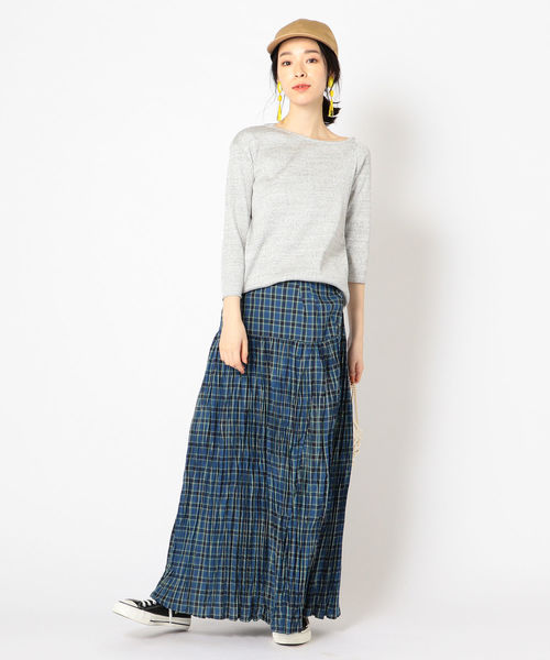 SHIPS(シップス)の「Prefer SHIPS:7部袖アシンメトリーカットソー(Tシャツ/カットソー・レディース・ベージュ/グレー/オレンジ/ライトグリーン・ONE SIZE)」の5枚目の写真