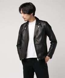 STUDIOUS（ステュディオス）の「【STUDIOUS】ラムレザーWライダース（ブルゾン・メンズ）」