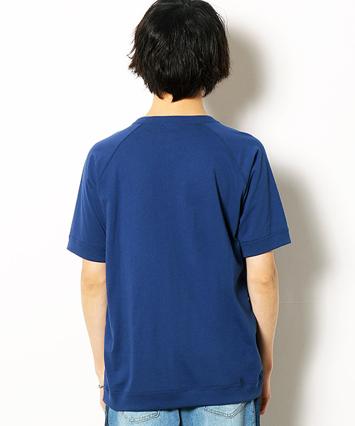 Purple&Yellow(パープルアンドイエロー)の「メッセージロゴ ラグランスリーブ Tシャツ(Tシャツ/カットソー・メンズ・ブラック/レッド/ブルー/アイボリー・SMALL/MEDIUM/LARGE/X-LARGE/X-SMALL)」の7枚目の写真