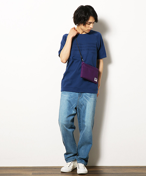 Purple&Yellow(パープルアンドイエロー)の「メッセージロゴ ラグランスリーブ Tシャツ(Tシャツ/カットソー・メンズ・ブラック/レッド/ブルー/アイボリー・SMALL/MEDIUM/LARGE/X-LARGE/X-SMALL)」の8枚目の写真