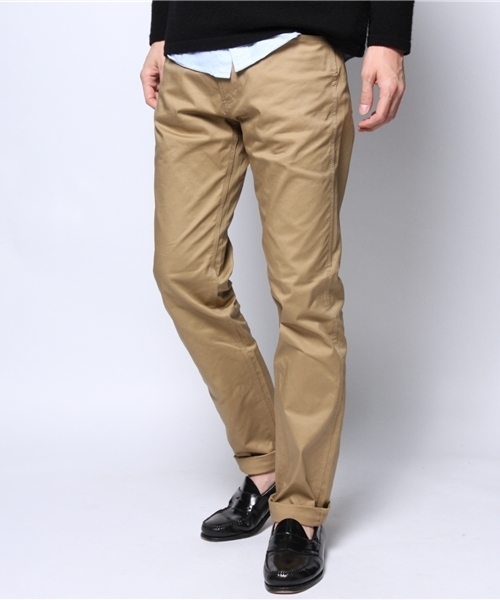 JOURNAL STANDARD（ジャーナルスタンダード）の「ウエポンストレッチ5ポケットロールアップパンツ（その他パンツ・メンズ・ブラック/ベージュ/ゴールド/ブルー系その他/ネイビー・MEDIUM/SMALL/LARGE）」の3枚目の写真