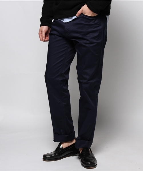 JOURNAL STANDARD（ジャーナルスタンダード）の「ウエポンストレッチ5ポケットロールアップパンツ（その他パンツ・メンズ・ブラック/ベージュ/ゴールド/ブルー系その他/ネイビー・MEDIUM/SMALL/LARGE）」の4枚目の写真