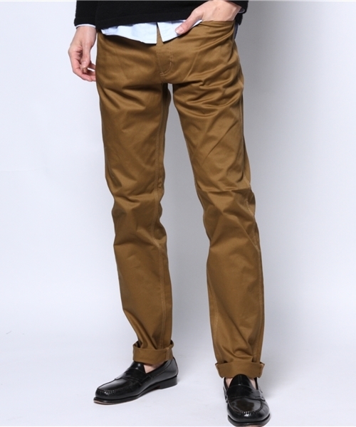 JOURNAL STANDARD（ジャーナルスタンダード）の「ウエポンストレッチ5ポケットロールアップパンツ（その他パンツ・メンズ・ブラック/ベージュ/ゴールド/ブルー系その他/ネイビー・MEDIUM/SMALL/LARGE）」の5枚目の写真