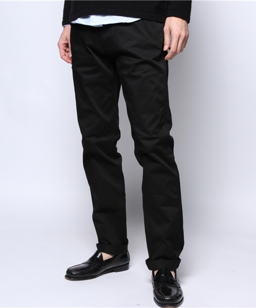 JOURNAL STANDARD（ジャーナルスタンダード）の「ウエポンストレッチ5ポケットロールアップパンツ（その他パンツ・メンズ・ブラック/ベージュ/ゴールド/ブルー系その他/ネイビー・MEDIUM/SMALL/LARGE）」の2枚目の写真