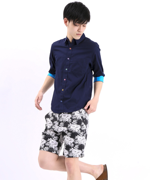WEGO(ウィゴー)の「WEGO/ボタニカルショーツ(その他パンツ・メンズ・ブラック/ブルー/ホワイト/ネイビー・LARGE/MEDIUM)」の15枚目の写真