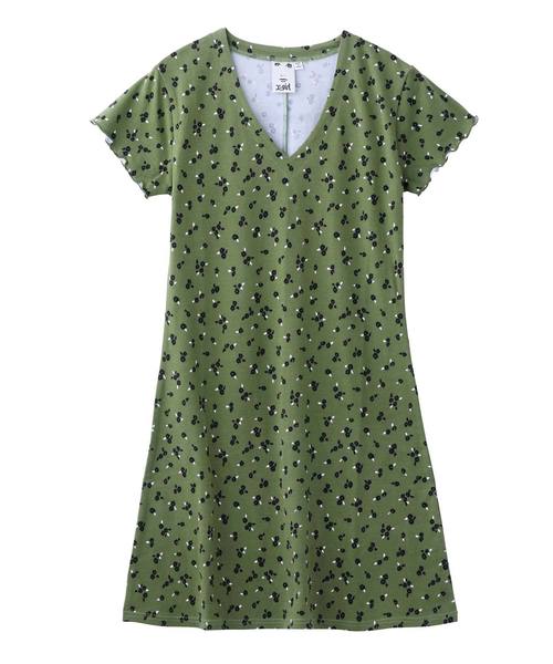 X-girl（エックスガール）の「FLORAL DRESS（ワンピース・レディース・ブラック/ライトパープル/オリーブ・1/2）」の8枚目の写真