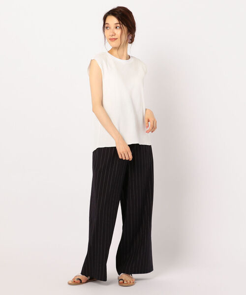 NOLLEY’S(ノーリーズ)の「ワッフルバックスリットノースリーブカットソー(Tシャツ/カットソー・レディース・ホワイト/ブラック/グレイッシュベージュ・38)」の18枚目の写真
