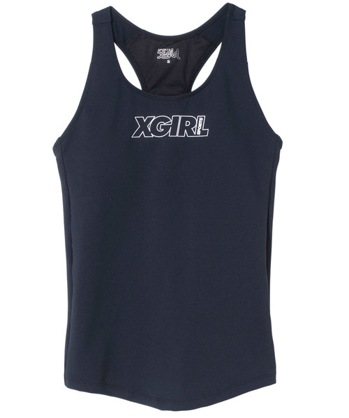 X-girl(エックスガール)の「XGL SPORTS BRA TANK(タンクトップ)」|ブラック