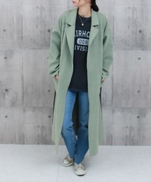 ニットオーバーサイズロングガウンコート