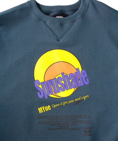 MYne(マイン)の「MYne マイン / Sprushade pullover プリントスウェットビッグシルエットプルオーバー / G04PO252(スウェット・メンズ・ブラック/イエロー/グリーン・SMALL/MEDIUM/LARGE)」の2枚目の写真