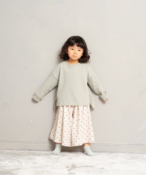 LOWRYS FARM(ローリーズファーム)の「【KIDS】アサレーヨンドットスカーチョ 877413(その他パンツ・キッズ・チャコールグレー/アイボリー・MEDIUM/LARGE/X-LARGE)」の2枚目の写真