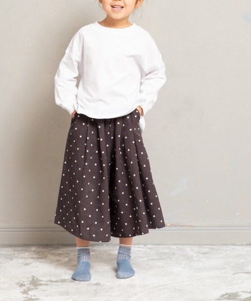 LOWRYS FARM(ローリーズファーム)の「【KIDS】アサレーヨンドットスカーチョ 877413(その他パンツ・キッズ・チャコールグレー/アイボリー・MEDIUM/LARGE/X-LARGE)」の6枚目の写真