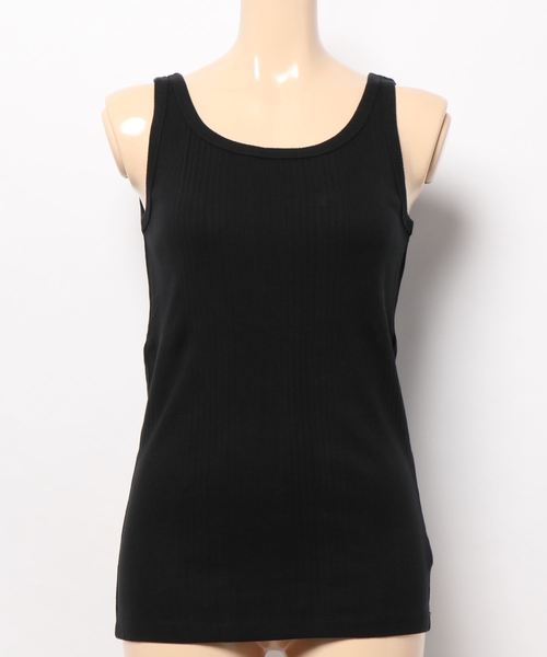 AMERICAN HOLIC（アメリカンホリック）の「針抜きテレコタンクトップ（タンクトップ・レディース・チャコールグレー/ブラック/オフホワイト/グレイッシュベージュ・M/L）」の2枚目の写真