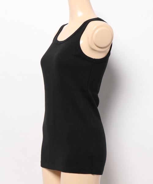 AMERICAN HOLIC（アメリカンホリック）の「針抜きテレコタンクトップ（タンクトップ・レディース・チャコールグレー/ブラック/オフホワイト/グレイッシュベージュ・M/L）」の5枚目の写真